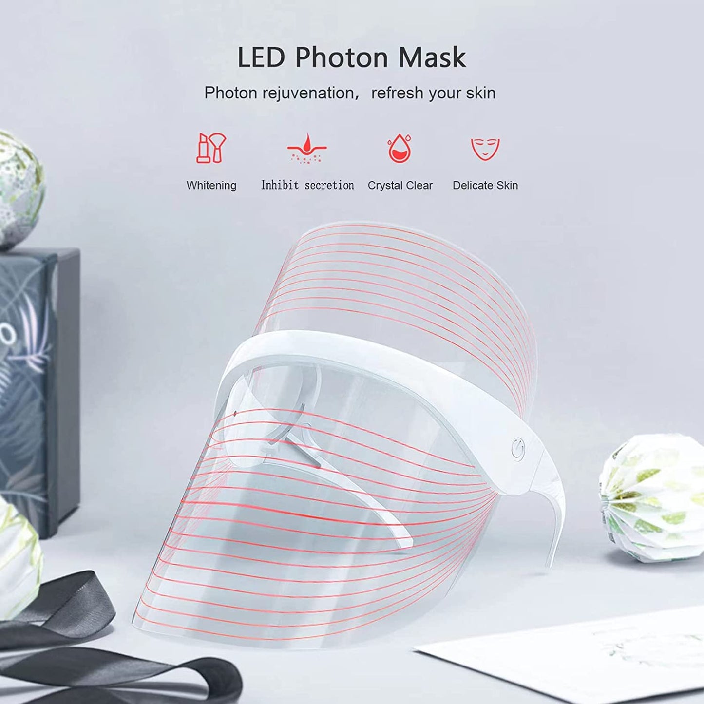 Anti-Aging 3 Color Electric LED Light Therapy Facial Beauty Mask